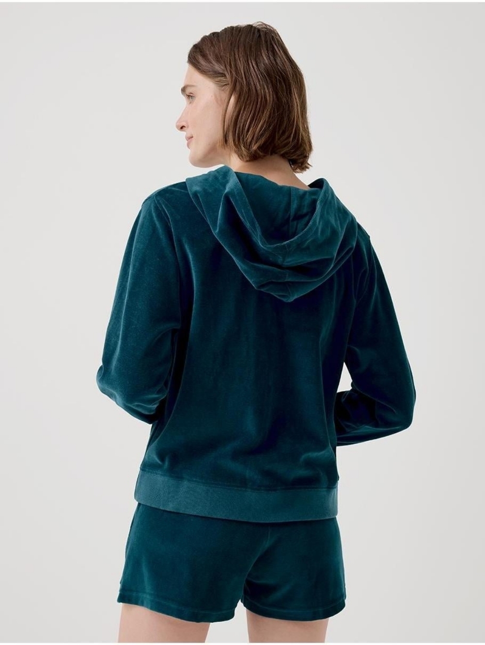 Pact 100% organic cotton velour zip up hoodie, medium - Picture 2 of 2